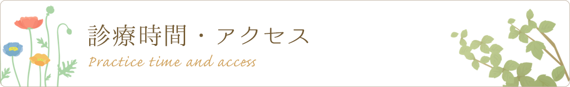 診療時間・アクセス